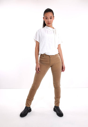 ALVA CORD PANTS - Beige