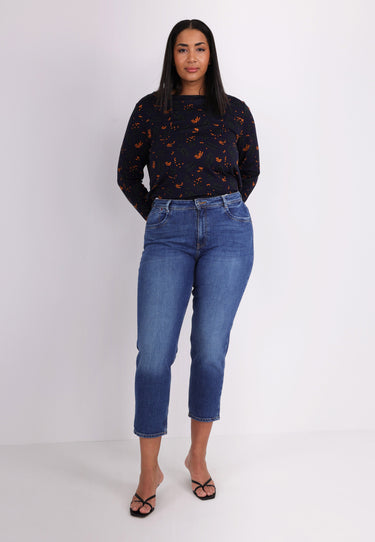 MARIE TOP - Top - navy print