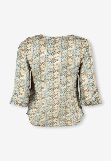 MICA BLOUSE - Beige print