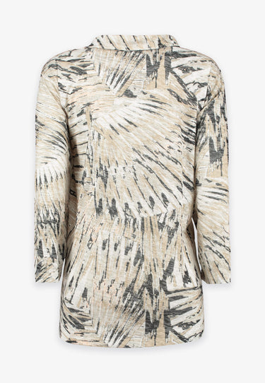 ANNIKA TOP - Beige print