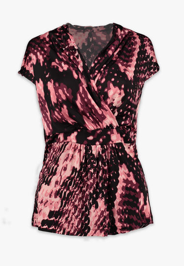 ANNELIE TOP - Top - Wine print