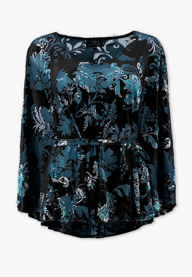 TRISH TOP YR - Blu flower
