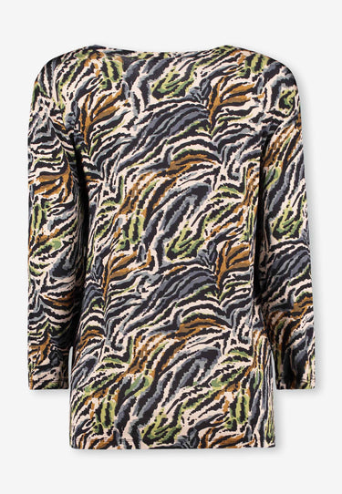 NANNA TOP - Green animal