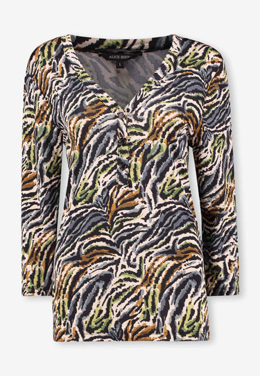 NANNA TOP - Green animal