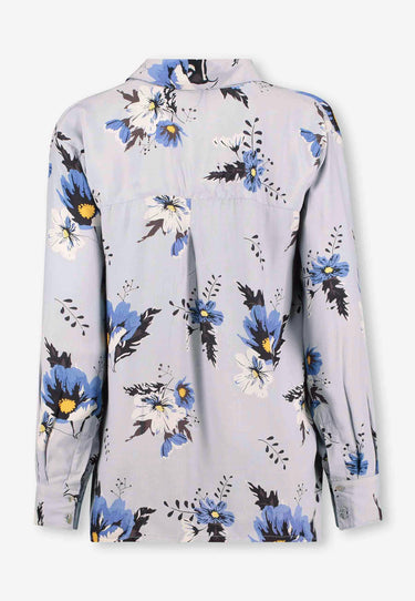 LIVIA BLUSE - Blaue Blume