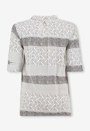 BROOKLYN BLOUSE - White pattern