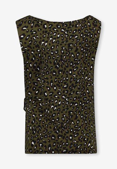 CHERIE TOP - Green animal