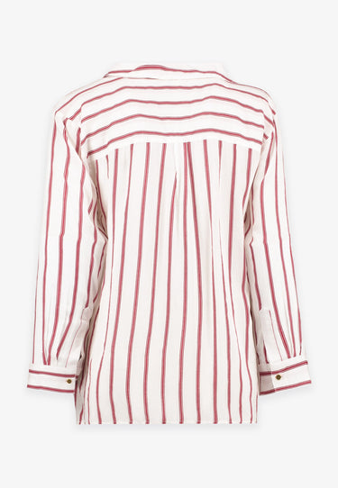 SADIE BLUSE - Rot gestreift
