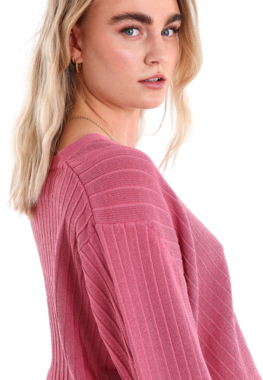 KICKI CARDIGAN - Dk rose