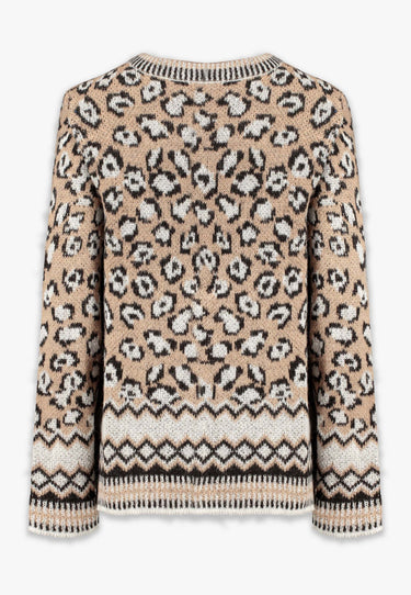 LOVA CARDIGAN - Beige animal