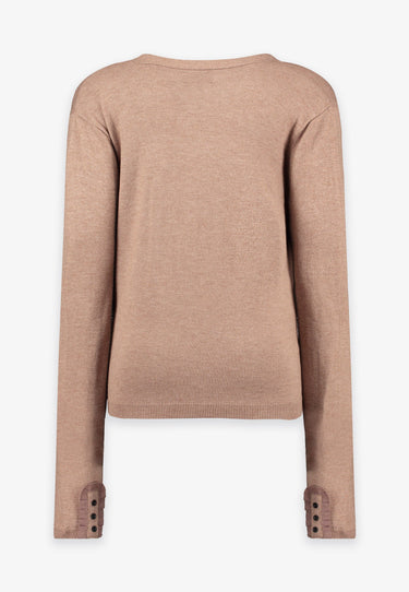 PORTIA CARDIGAN - Beige flour