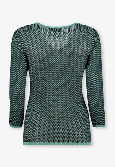 LOLA SWEATER - Green stripe