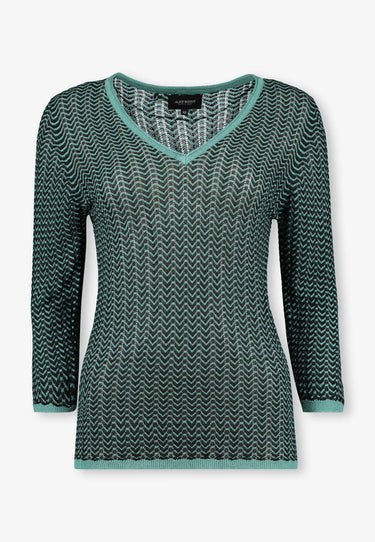LOLA SWEATER - Green stripe