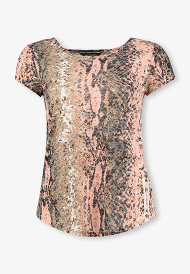 SIMONE TOP - Pink animal