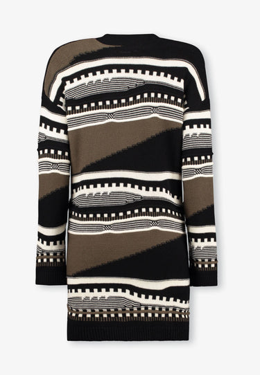 VERONIC CARDIGAN - Black white
