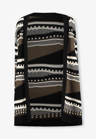 VERONIC CARDIGAN - Black white
