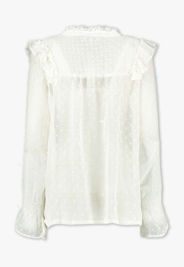 CANDY DOBBY BLUSE - Off-White