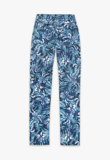 ALVA ANKLE TROUSERS - Blue print
