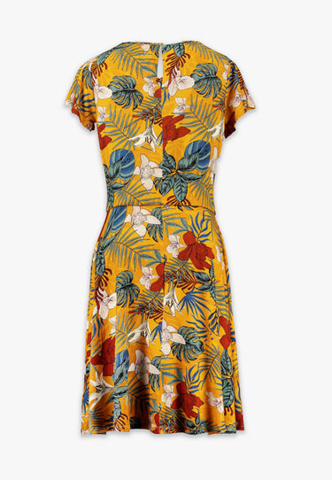 KLEID - Blumengelb