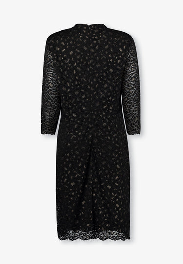 SPOTTED DRESS - Black