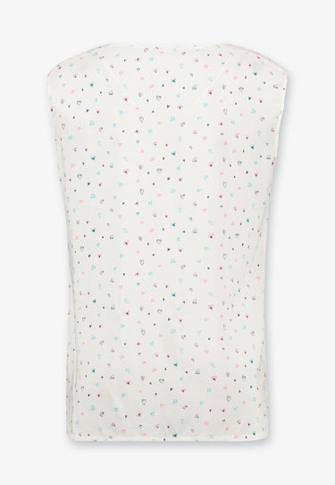 PATTERNED LINEN - White