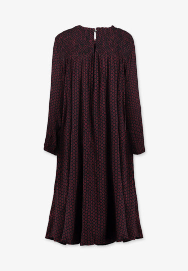 SPOTTED DRESS - Dark blue