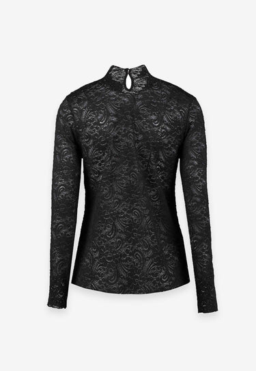 V-NECK TOP - Black