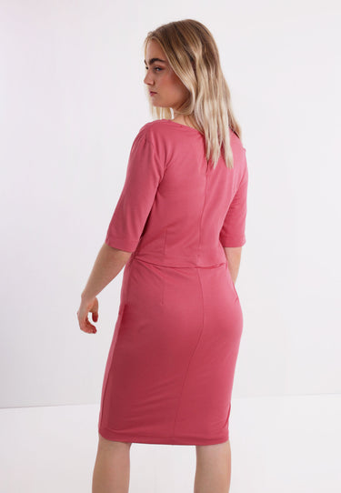 SHORT SLEEVED DRESS - Pink