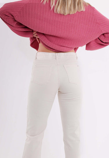 JENNYFER TWILL TROUSERS - Sand