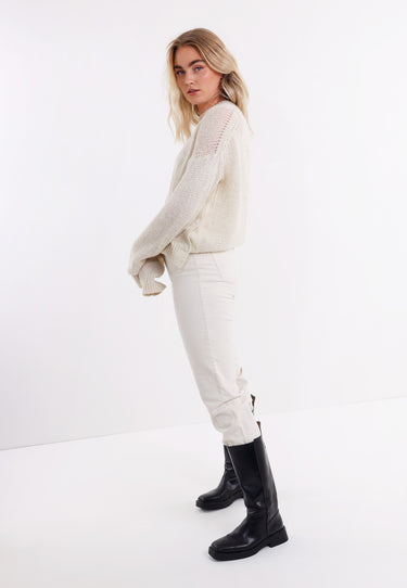 JENNYFER TWILL TROUSERS - Sand