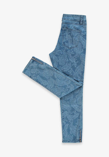ELLINORA PAISLEY - Mid denim