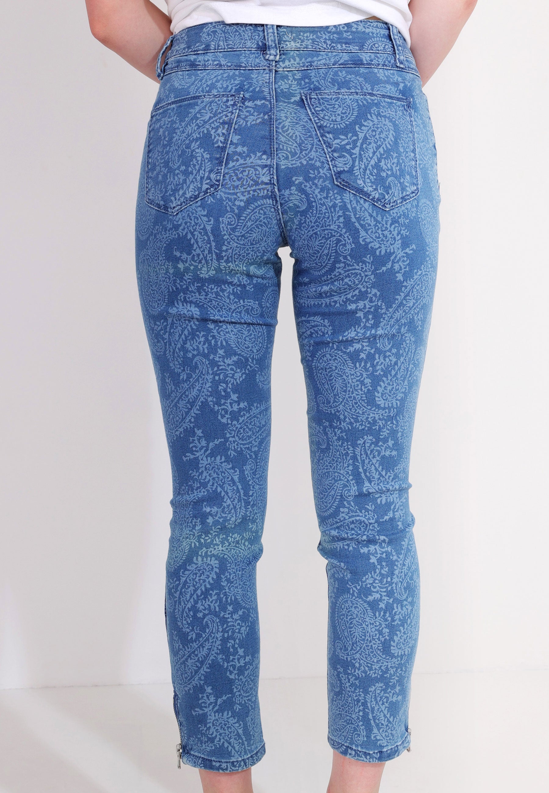 ELLINORA PAISLEY - Mid denim