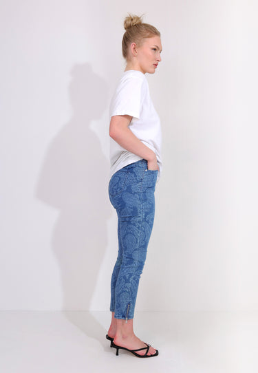 ELLINORA PAISLEY - Mid denim