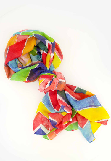 ANINE SCARF - Coral print