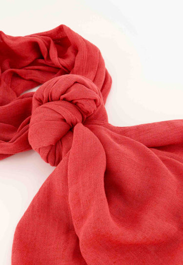 LINEN LOOK SCARF - Mandarin