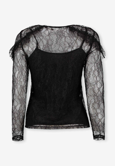 TOP LACE - Black