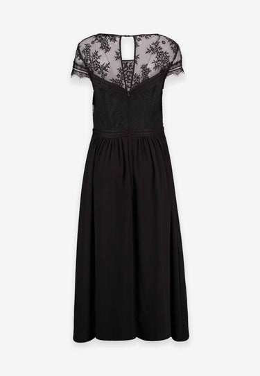 LONG LACE DRESS - Black
