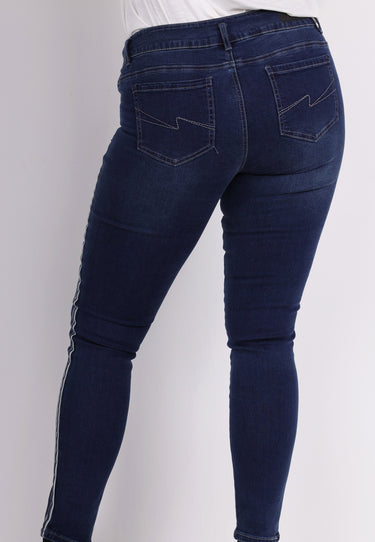 SLIM FIT - Mörk denim