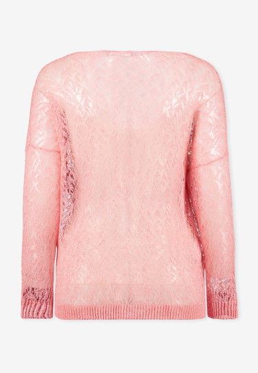 BOAT NECK SWEATER - Pink