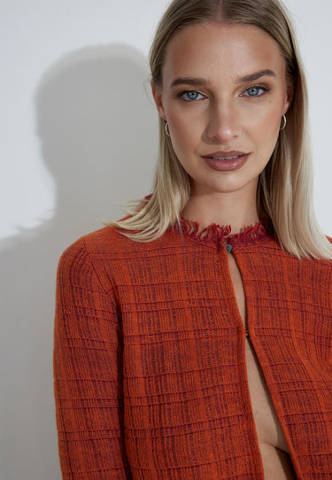 STRICKJACKE 00590 - Orange