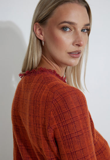 STRICKJACKE 00590 - Orange