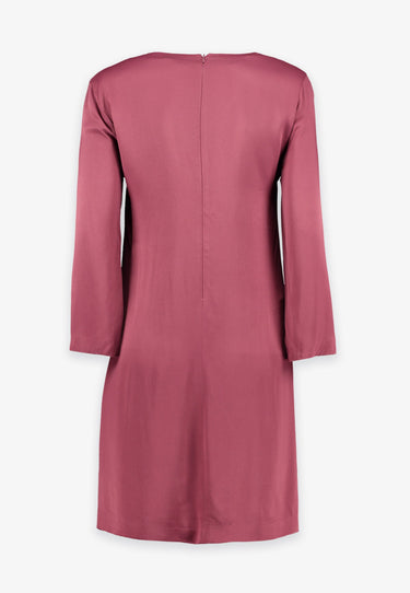 ENVER SATIN DRESS - Red