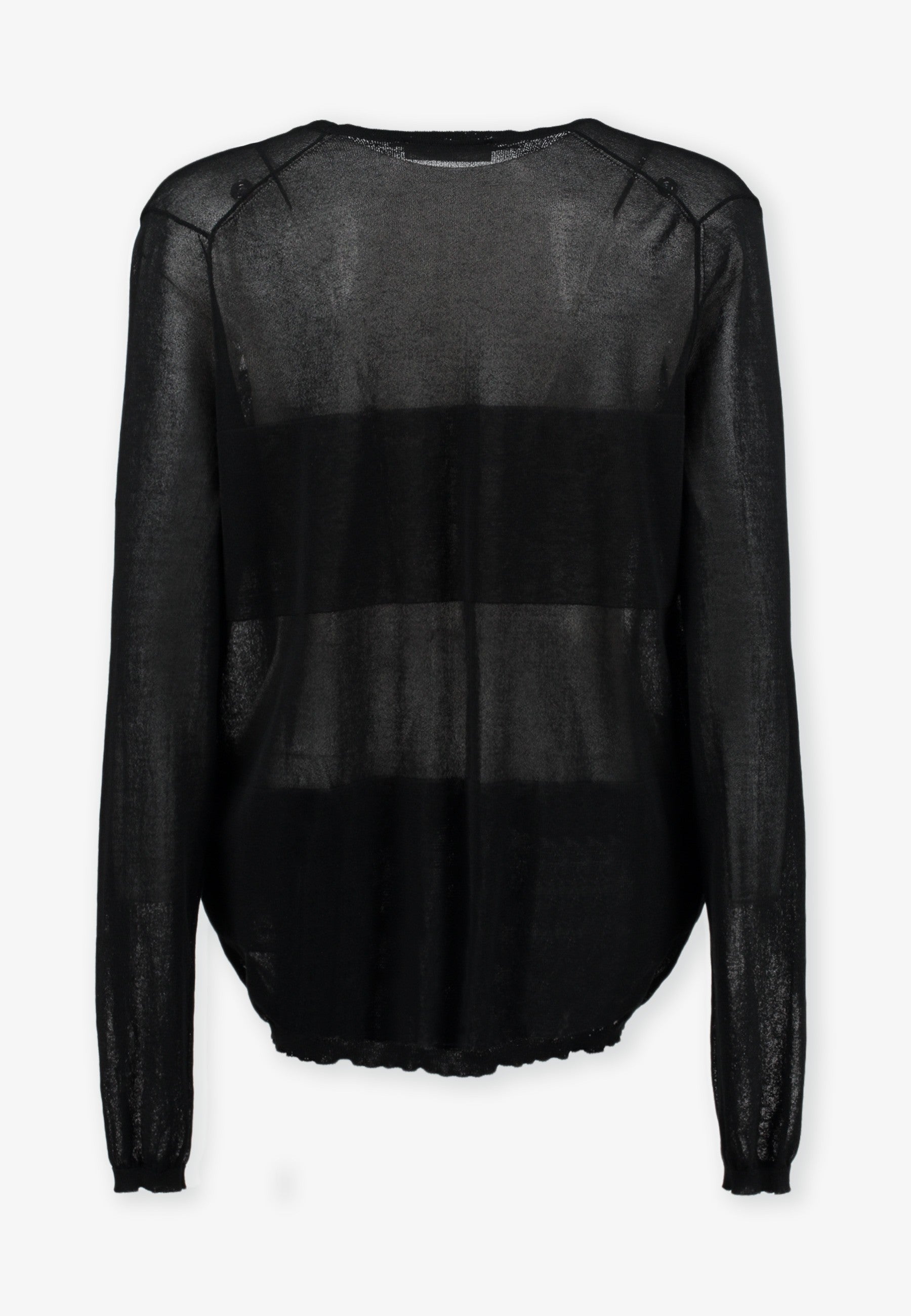 TRANSPARENT STRIPES CARDIGAN - Svart