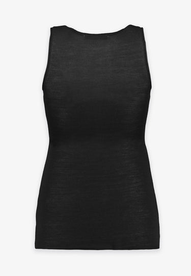 LIGHT CASHMERE TANK - Dark green
