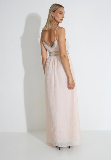 JESS LONG DRESS - Light pink beige