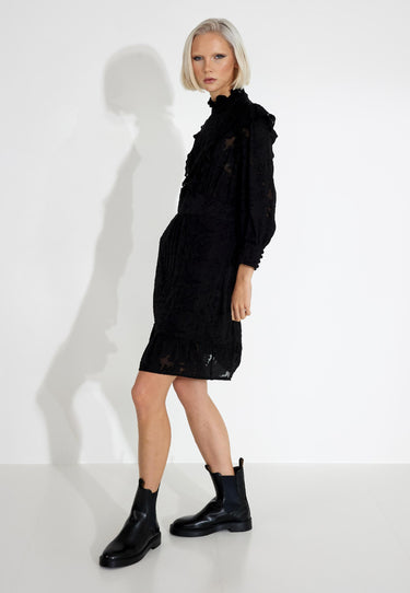 MADDOX SILK DRESS - Black