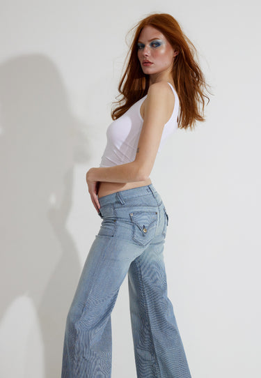 BOOTCUT-JEANS - Blau