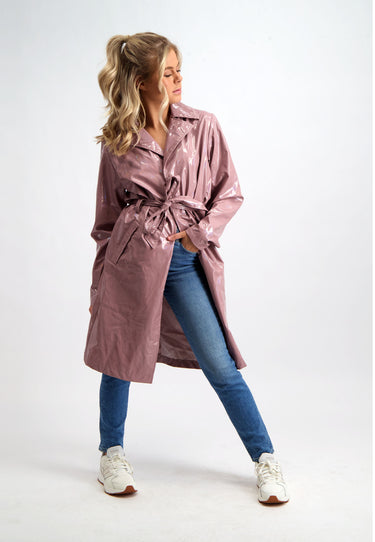 HOLYGRAPHIC OVERCOAT REGENJACKE - Woodrose