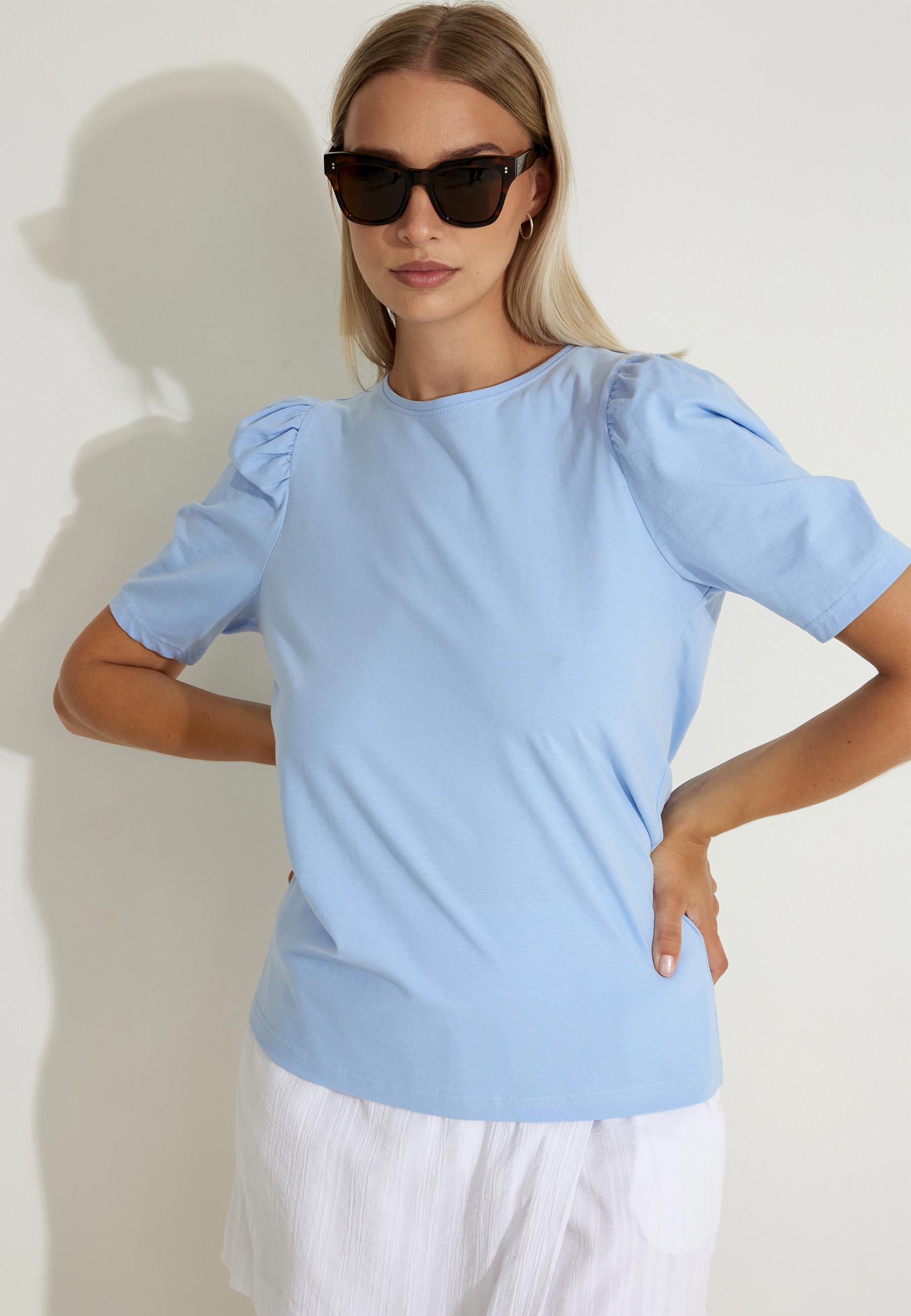 TEE PUFF - Chambray Blue