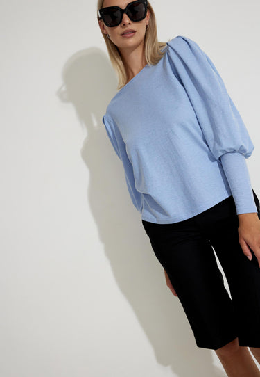 TOP FQFILAN - Chambray blue